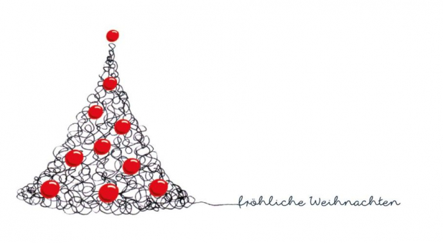 Klappkarte Baum mit Nasenkugeln