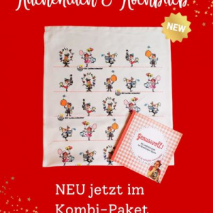 Kochbuch und Küchentuch im Set